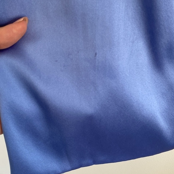 Michelle Farmer Periwinkle VNeck Slip Mini Dress Silk NWT women’s XS - Picture 3 of 7